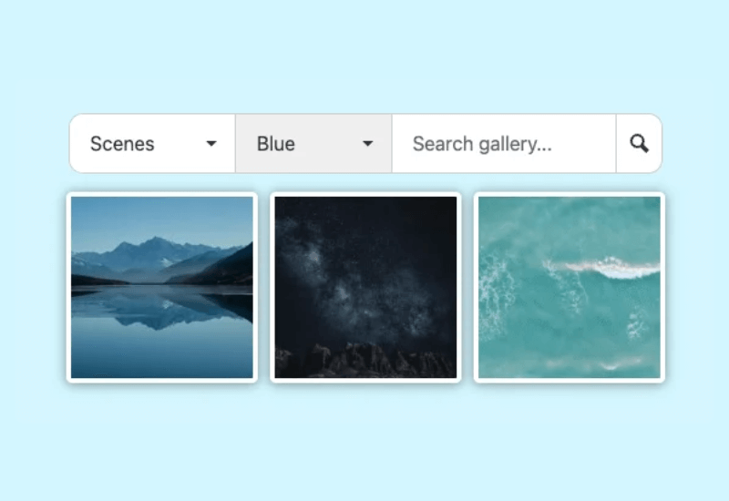 FooGallery filtering and search interface