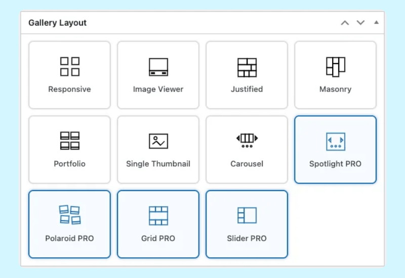 FooGallery PRO layouts